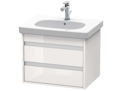 Duravit Ketho Umývadlová skrinka 48x60x46 cm, 2 zásuvky, lesklá biela KT665002222