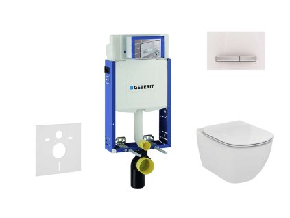 Geberit Kombifix Modul na závesné WC s tlačidlom Sigma50, alpská biela + Ideal Standard Tesi - WC a doska 110.302.00.5 NF8