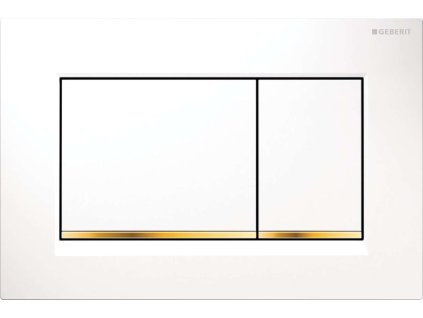 Geberit Sigma30 Ovládacie tlačidlo splachovania, biela/pozlátená 115.883.KK.1