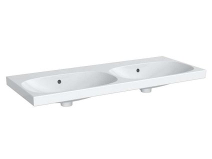 Geberit Acanto Dvojumývadlo 120x48 cm, bez otvoru na batériu, s prepadom, s KeraTect, biela 500.628.01.8