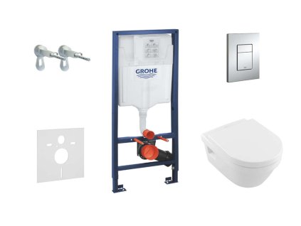 Grohe Rapid SL Set predstenovej inštalácie, klozetu a dosky Villeroy & Boch, tlačidla Skate Cosmopolitan, chróm 38528SET-KB-GR