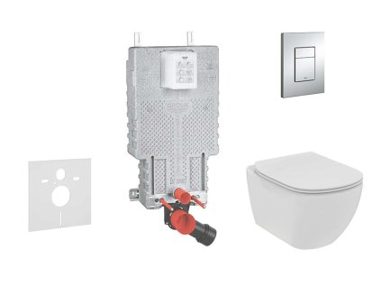 Grohe Uniset Set predstenovej inštalácie, klozetu a dosky Ideal Standard Tesi, tlačidla Skate Cosmopolitan, chróm 38643SET-KE-GR