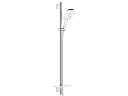 Grohe Rainshower SmartActive Cube Súprava sprchovej hlavice 130 9,5 l/min, 3 prúdy, tyče 90 cm a hadice, mesačná biela 26587LS0-GR