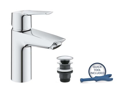 Grohe QuickFix Start Umývadlová batéria s výpustom Push-Open, chróm 23550002-GR