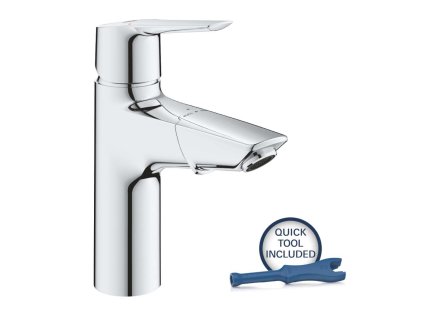 Grohe QuickFix Start Umývadlová batéria s výsuvnou koncovkou a výpustom Push-Open, chróm 24205003-GR