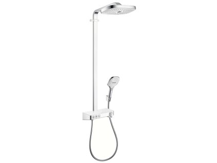 Hansgrohe Raindance Select E Sprchový set Showerpipe 300 s termostatom ShowerTablet Select, 3 prúdy, biela/chróm 27127400-HG