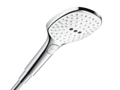 Hansgrohe Raindance Select E Ručná sprcha 120, 3 prúdy, EcoSmart 9 l/min, biela/chróm 26521400-HG