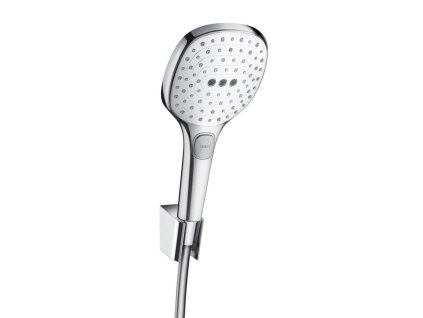 Hansgrohe Raindance Select E Set sprchovej hlavice, 3 prúdy, držiaku a hadice, biela/chróm 26720400-HG