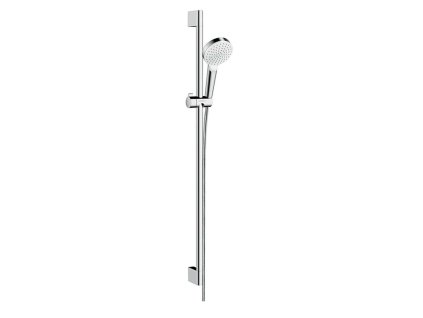Hansgrohe Crometta Sprchová súprava 100, EcoSmart 9 l/min, sprchová tyč 90 cm, biela/chróm 26539400-HG