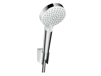 Hansgrohe Crometta Set sprchovej hlavice, 2 prúdy, držiaku a hadice, EcoSmart, biela/chróm 26694400-HG