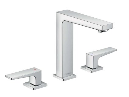 Hansgrohe Metropol Umývadlová batéria s výpustom Push-Open, 3-otvorová inštalácia, chróm 32515000-HG