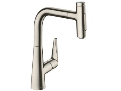 Hansgrohe Talis Select M51 Drezová batéria M5117-H220 s výsuvnou spŕškou, sBOX, vzhľad nerezový 73868800-HG