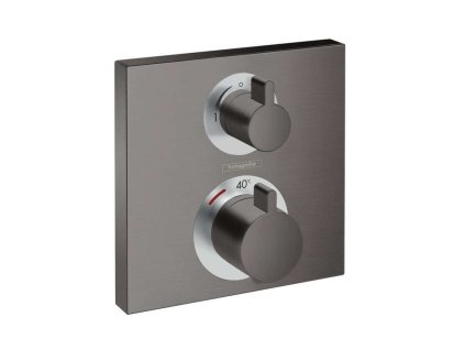 Hansgrohe Ecostat Square Termostatická batéria pod omietku na 2 spotrebiče, kefovaný čierny chróm 15714340-HG