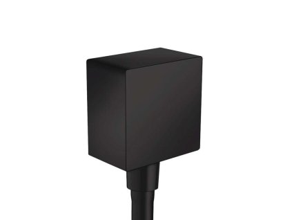 Hansgrohe Fixfit Prípojka hadice Square so spätným ventilom, matná čierna 26455670-HG