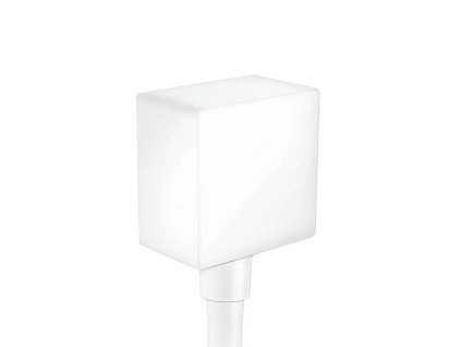 Hansgrohe Fixfit Prípojka hadice Square so spätným ventilom, matná biela 26455700-HG