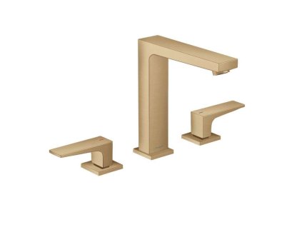 Hansgrohe Metropol Umývadlová batéria s výpusťou Push-Open, 3-otvorová inštalácia, kefovaný bronz 32515140-HG