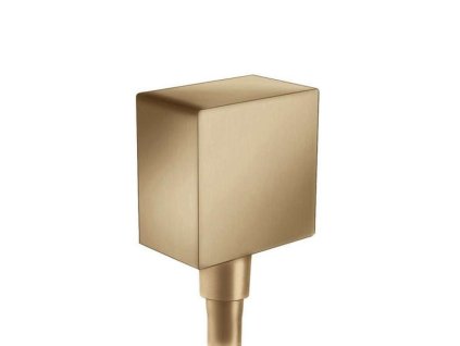 Hansgrohe Fixfit Prípojka hadice Square so spätným ventilom, kefovaný bronz 26455140-HG