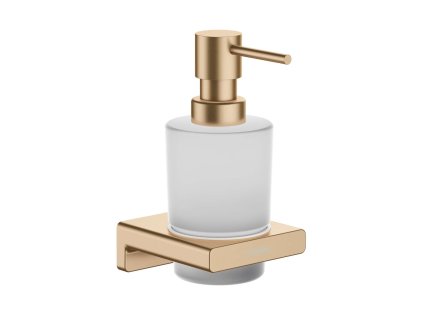 Hansgrohe AddStoris Dávkovač mydla s držiakom, matné sklo/kefovaný bronz 41745140-HG