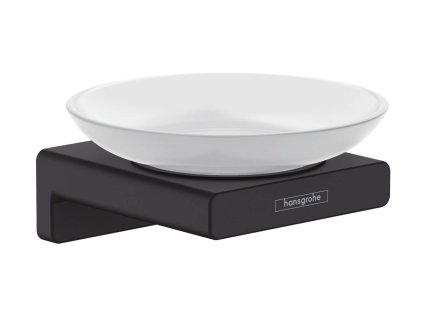Hansgrohe AddStoris Mydlovnička s držiakom, matné sklo/matná čierna 41746670-HG