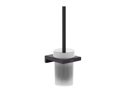 Hansgrohe AddStoris WC kefa nástenná, matné sklo/čierna mat 41752670-HG