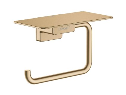 Hansgrohe AddStoris Držiak toaletného papiera s poličkou, kefovaný bronz 41772140-HG