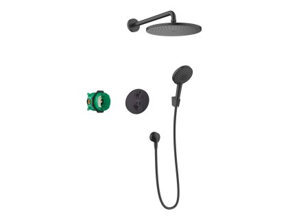 Hansgrohe Croma Sprchový set 280, s termostatom Ecostat S pod omietku, matná čierna 27961670-HG