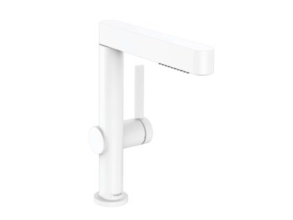 Hansgrohe Finoris Umývadlová batéria 230, s výpustom Push-Open a výsuvnou spŕškou, EcoSmart, matná biela 76063700-HG