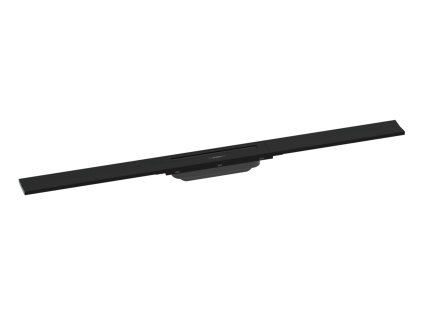 Hansgrohe RainDrain Flex Lineárny sprchový žľab s roštom z nehrdzavejúcej ocele 900, do priestoru, skrátiteľný, matná čierna 56045670-HG
