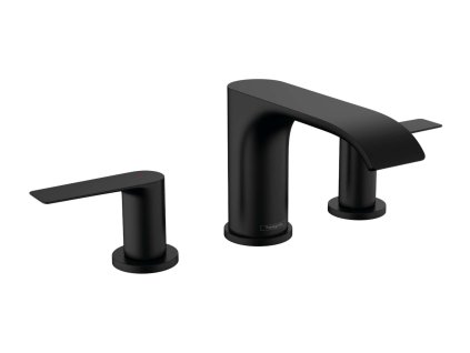 Hansgrohe Vivenis Umývadlová batéria s výpustom, 3-otvorová inštalácia, EcoSmart, matná čierna 75033670-HG
