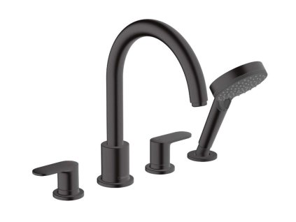 Hansgrohe Vernis Blend Batéria na okraj vane, 4-otvorová inštalácia, matná čierna 71456670-HG