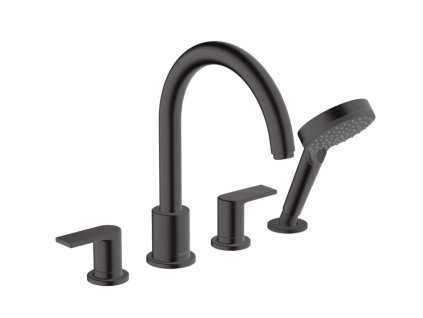 Hansgrohe Vernis Shape Batéria na okraj vane, 4-otvorová inštalácia, matná čierna 71459670-HG