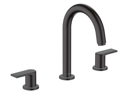 Hansgrohe Vernis Shape Umývadlová batéria s výpustom, 3-otvorová inštalácia, matná čierna 71563670-HG