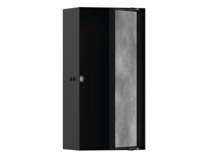 Hansgrohe XtraStoris Rock Výklenok do steny, s dvierkami, 30x15x10 cm, matná čierna 56082670-HG