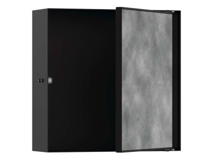 Hansgrohe XtraStoris Rock Výklenok do steny, s dvierkami, 30x30x10 cm, matná čierna 56085670-HG