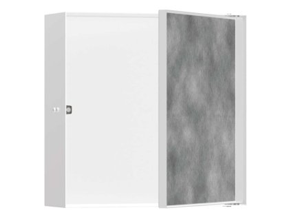 Hansgrohe XtraStoris Rock Výklenok do steny, s dvierkami, 30x30x10 cm, matná biela 56085700-HG
