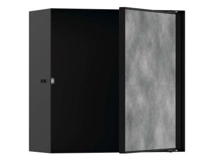 Hansgrohe XtraStoris Rock Výklenok do steny, s dvierkami, 30x30x14 cm, matná čierna 56091670-HG