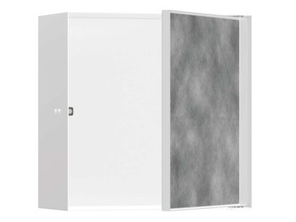 Hansgrohe XtraStoris Rock Výklenok do steny, s dvierkami, 30x30x14 cm, matná biela 56091700-HG