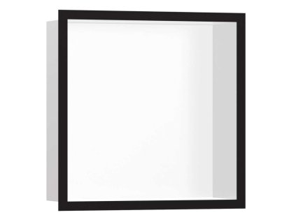 Hansgrohe XtraStoris Individual Výklenok do steny s designovým rámom, 30x30x10 cm, matná biela/matná čierna 56099670-HG