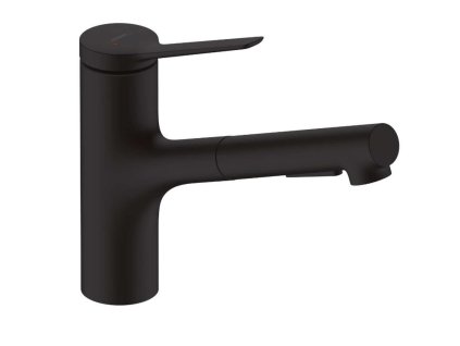 Hansgrohe Zesis M33 Drezová batéria 150, s výsuvnou spŕškou, sBox lite, matná čierna 74803670-HG