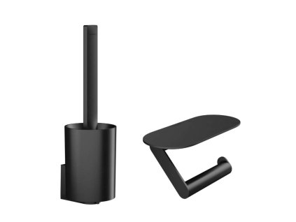Hansgrohe WallStoris Set doplnkov na WC, matná čierna 27969670-HG