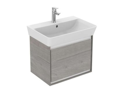 Ideal Standard Connect Air Skrinka pod umývadlo Cube 55 cm, 48x41x40 cm, dekor sivý dub/biela mat E0844PS