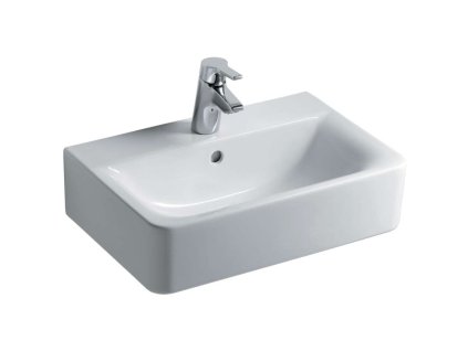 Ideal Standard Connect Space Umývadlo Cube, 55x38x18 cm, s prepadom, otvor na batériu, s Ideal Plus, biela E7140MA