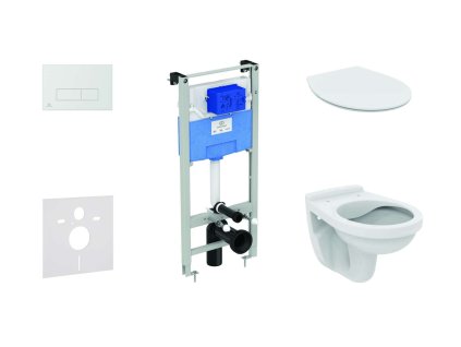 Ideal Standard ProSys Set predstenovej inštalácie, klozet Alpha s doskou, tlačidlo Oleas M2, SoftClose, chróm mat ProSys120M SP38