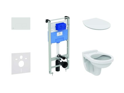 Ideal Standard ProSys Set predstenovej inštalácie, klozet Alpha s doskou, tlačidlo Oleas M1, SoftClose, biela ProSys120M SP40