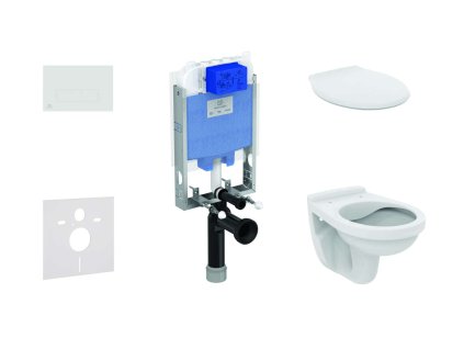 Ideal Standard ProSys Set predstenovej inštalácie, klozet Alpha s doskou, tlačidlo Oleas M2, biela ProSys80M SP103