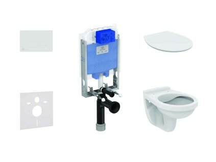 Ideal Standard ProSys Set predstenovej inštalácie, klozet Alpha s doskou, tlačidlo Oleas M1, SoftClose, biela ProSys80M SP112