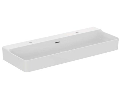 Ideal Standard Conca Ceram Dvojumývadlo na dosku, 120x45 cm, s prepadom, otvory na batérie, biela T383901