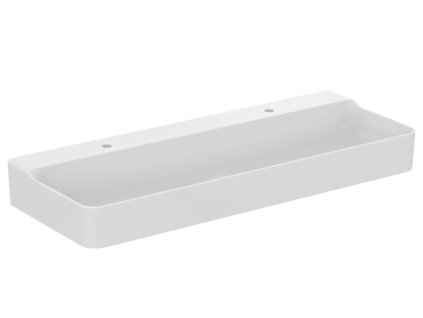 Ideal Standard Conca Ceram Dvojumývadlo na dosku, 120x45 cm, bez prepadu, otvory na batérie, biela T384401