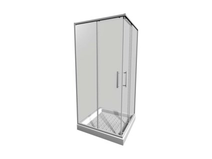Jika Lyra plus Sprchovací kút 88-90x88-90 cm, biela/číre sklo H2513820006681