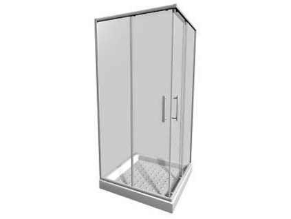 Jika Lyra plus Sprchovací kút 78-80x78-80 cm, biela/číre sklo H2513810006681